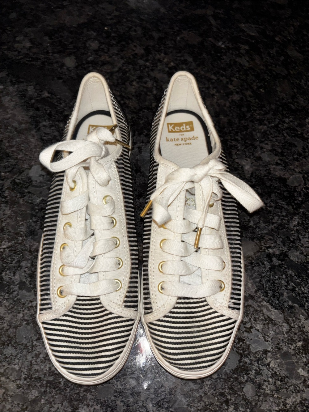 Keds x Kate Spade New York Triple Kick Striped Mesh Sneakers